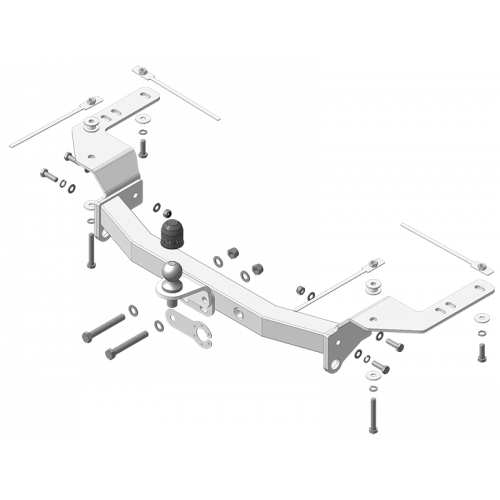 Фаркоп ZincaR на Lexus LX 450d 2015-2021 Арт. ZT101FE (полностью оцинкованный)