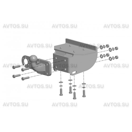Фаркоп Avtos на VOLKSWAGEN Amarok 2010- Арт.VW 26