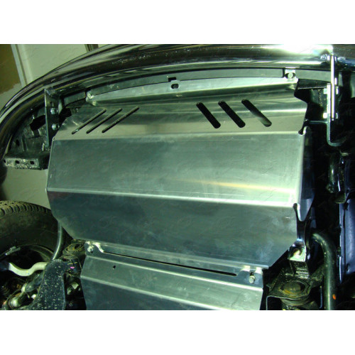 Защита Радиатора ТСС для Mitsubishi Pajero Sport 2008-2016 II, Алюминий 4 мм - Арт. ZKTCC00046